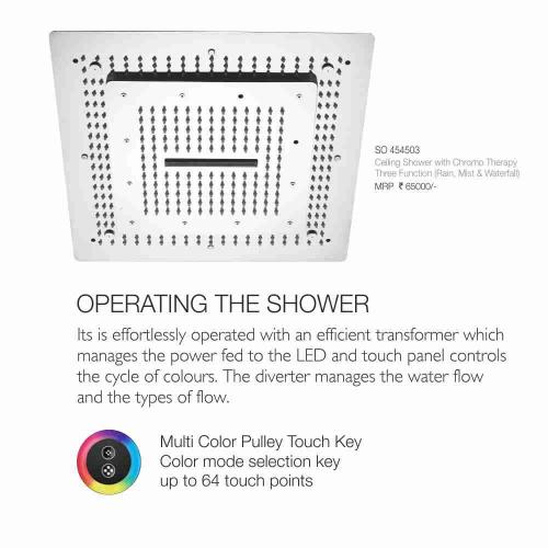 CEILING SHOWER WITH CHROMO  THERAPY 