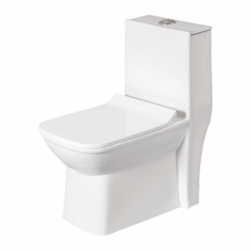 One Piece Closet (RIMLESS) Dual Flush Fittings & Soft Closing Seat Cover