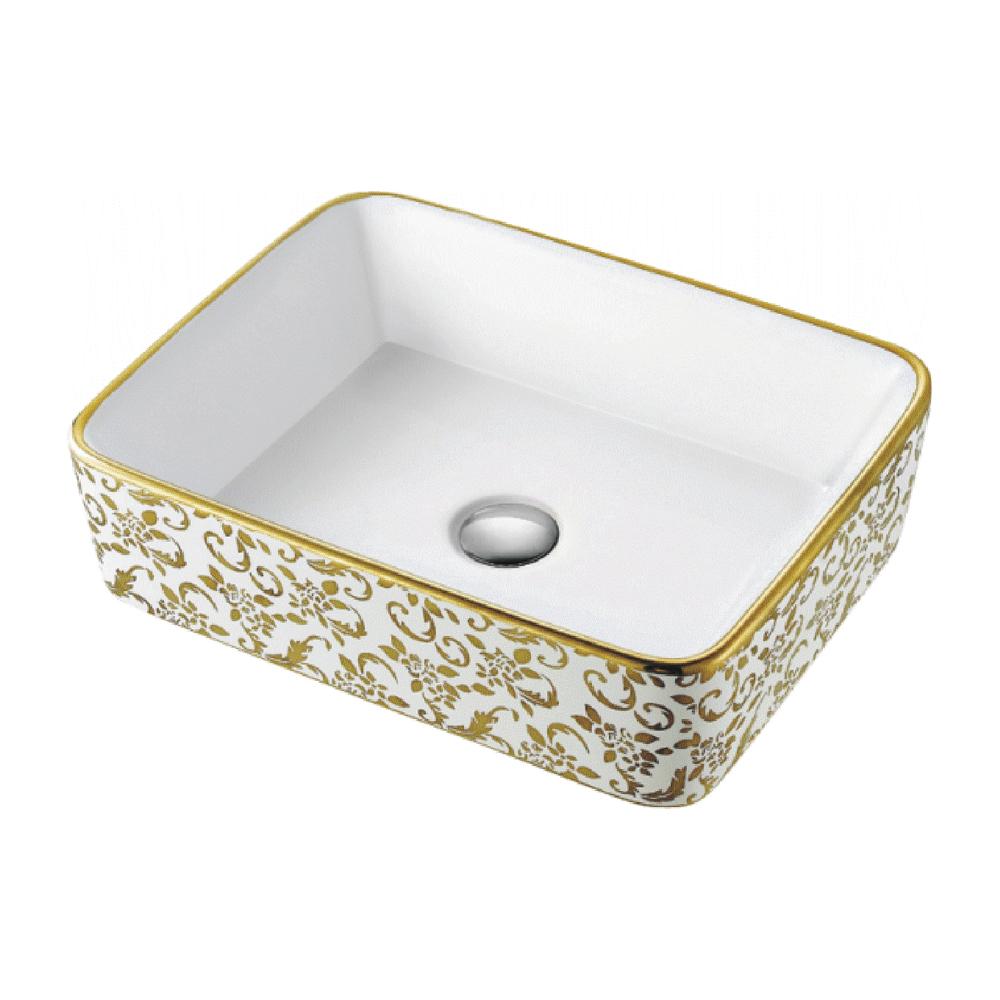 Inside White Outside Gold Counter Top