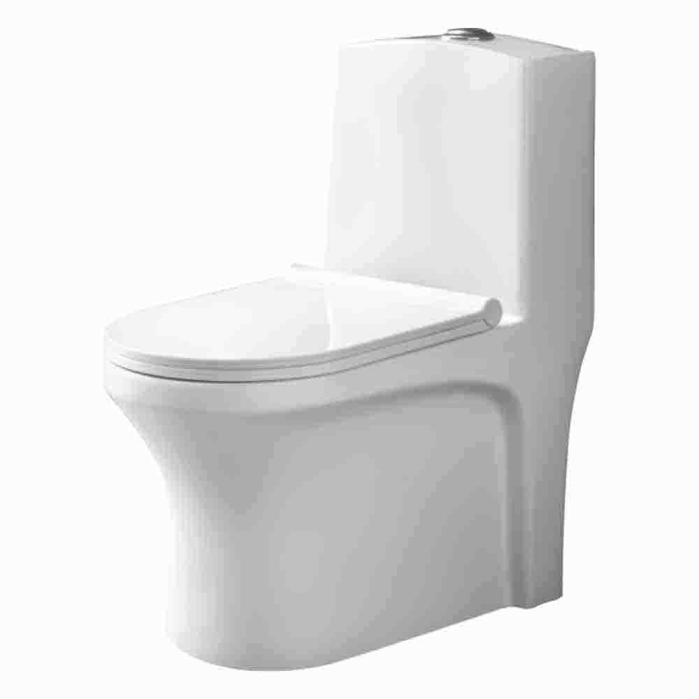 One Piece Closet SYPHONIC Dual Flush Fittings And Soft Closing Seat Cover