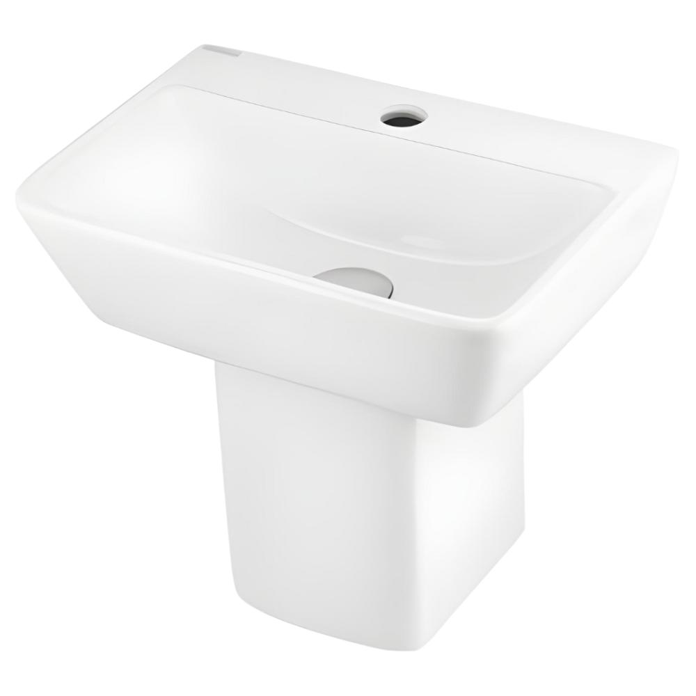 One Piece Semi Pedestal and Basin