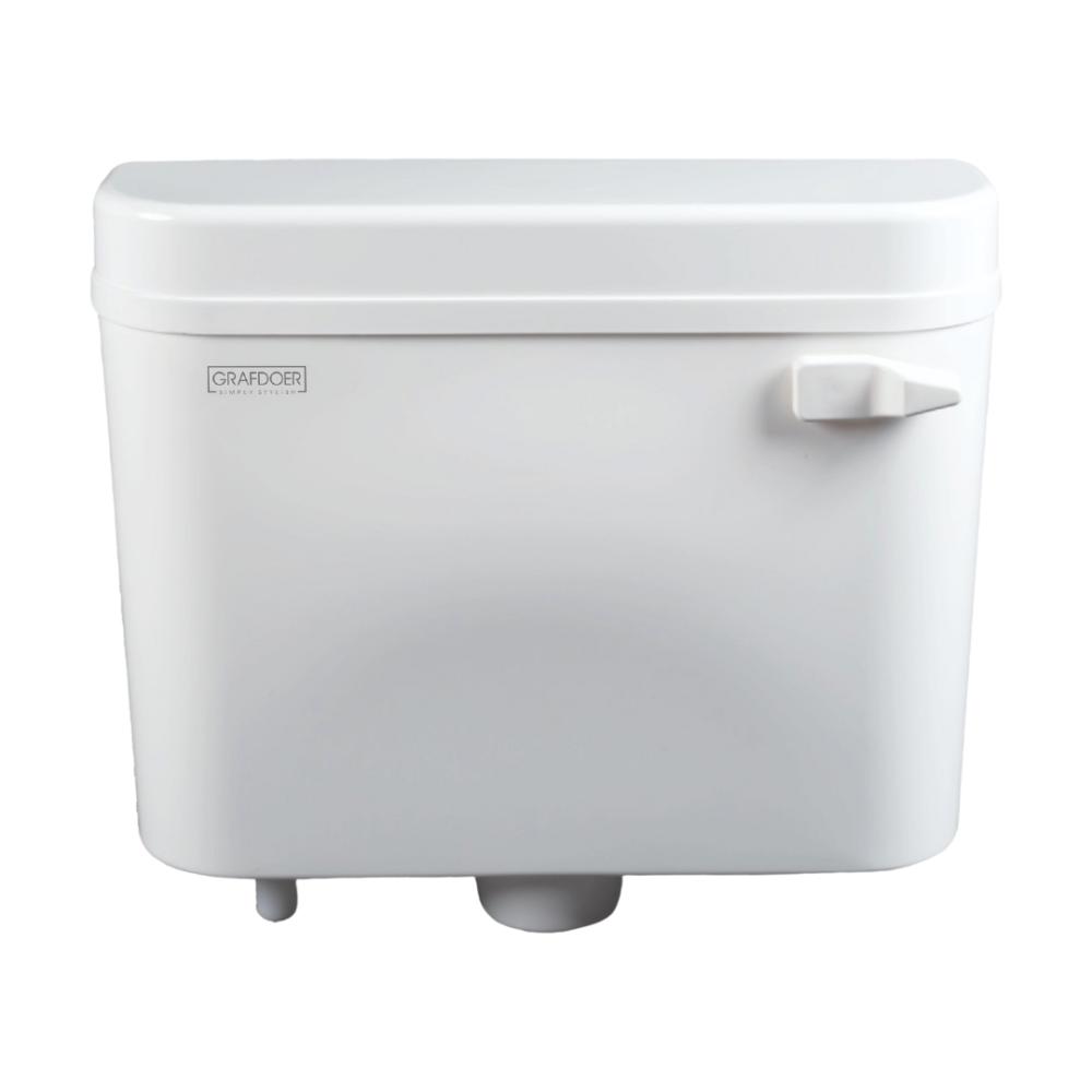 Flushing Cistern with Side Push Button Bottom Inlet