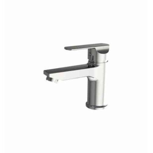 Single Lever Basin Mixer with 450mm Long SS Braided Hose Chrome