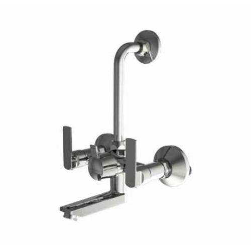 Wall Mixer with Provision for Overhead Shower with L-Bend Pipe Chrome