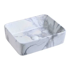 Grafdoer 1474 M2 Matt Marble Wash Basin placed on a modern bathroom countertop