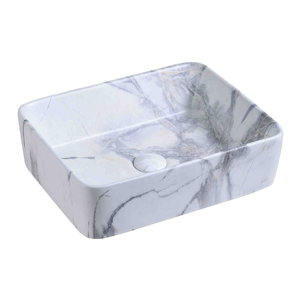 Grafdoer 1474 M2 Matt Marble Wash Basin placed on a modern bathroom countertop