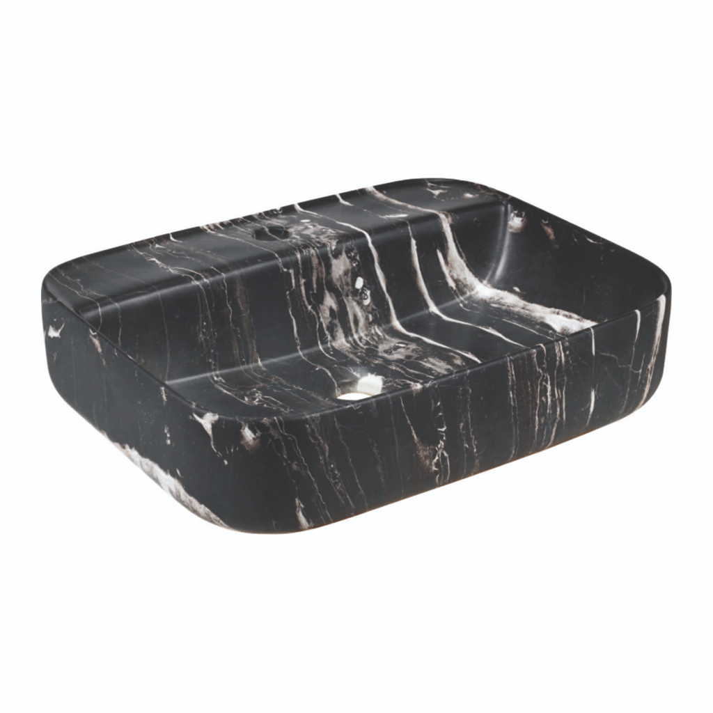 Grafdoer 1496 M1 Matt Counter Top Marble Basin in a modern bathroom setup
