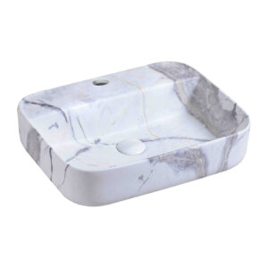 Grafdoer 1496 M2 Matt Marble Counter Top Wash Basin in a modern bathroom setting