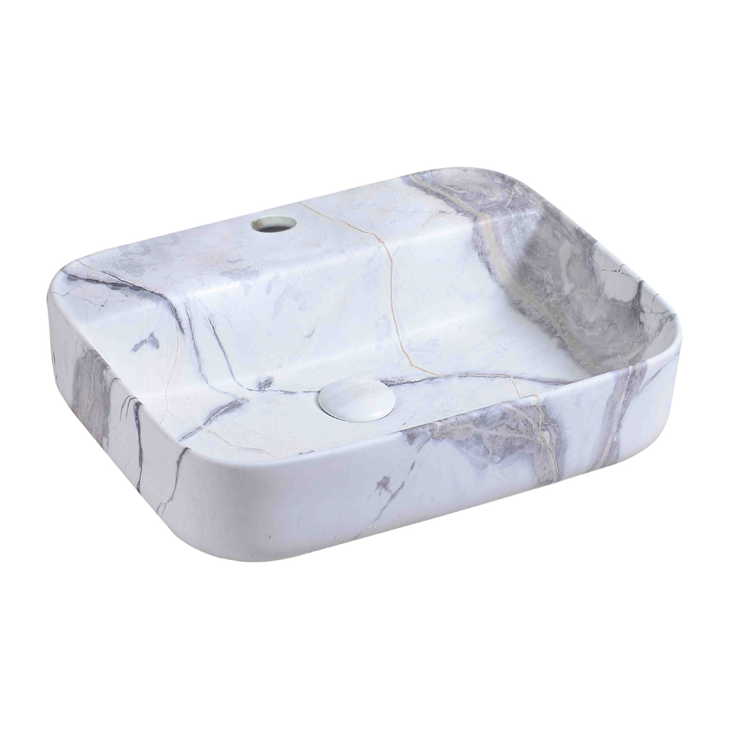 Grafdoer 1496 M2 Matt Marble Counter Top Wash Basin in a modern bathroom setting