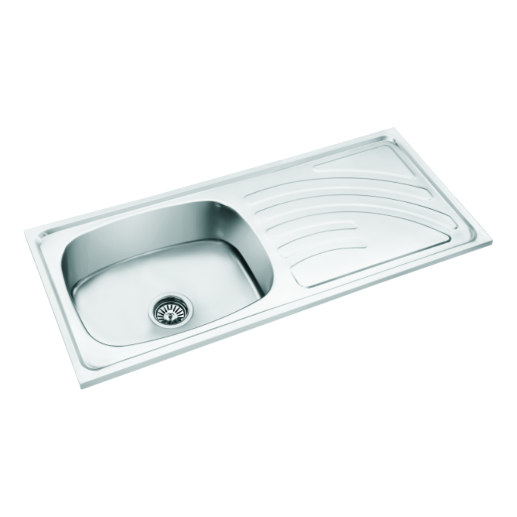 Modern stainless steel kitchen sink BDR 45209 by Grafdoer, durable steel kitchen sink design