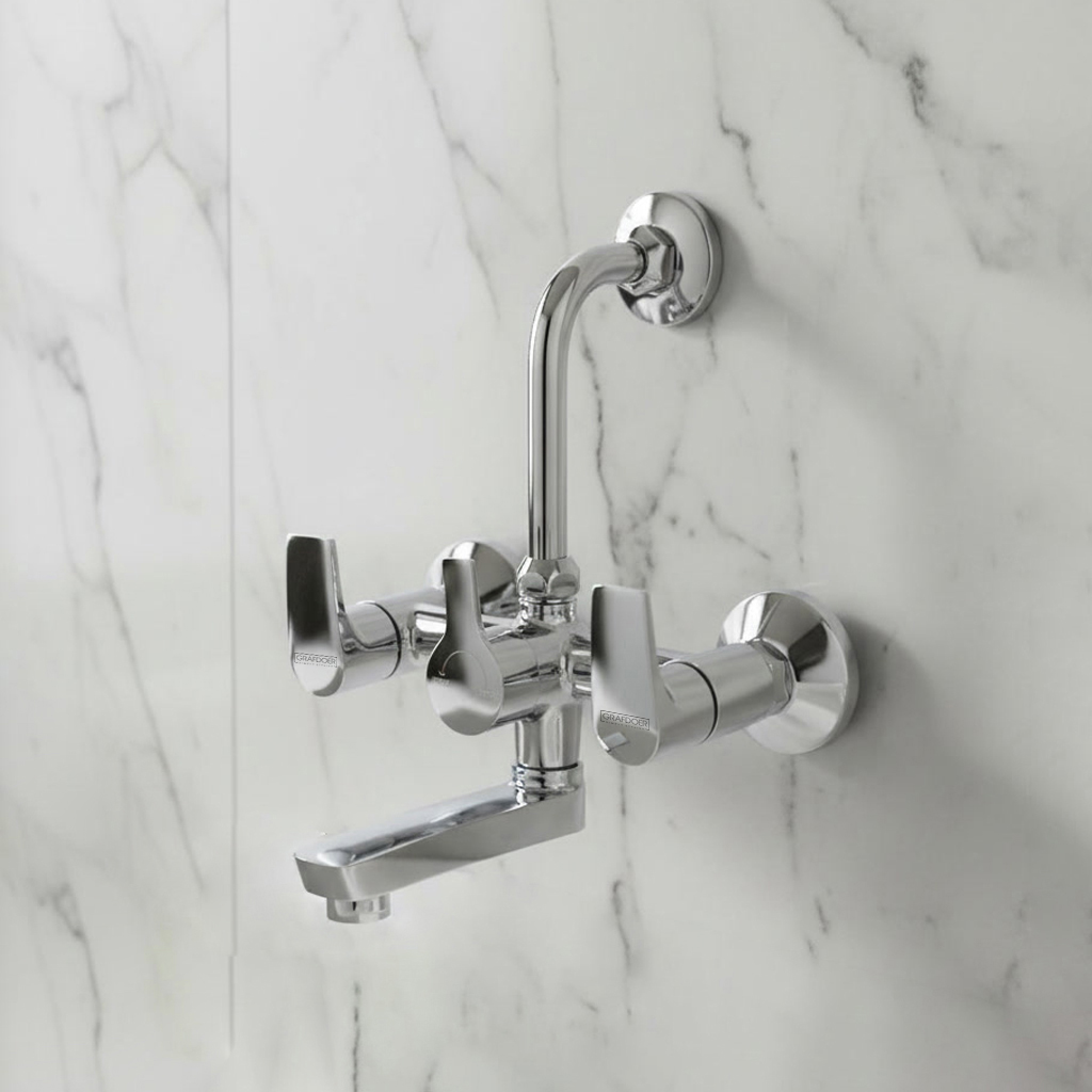 Wall Mixer with Provision for Overhead Shower