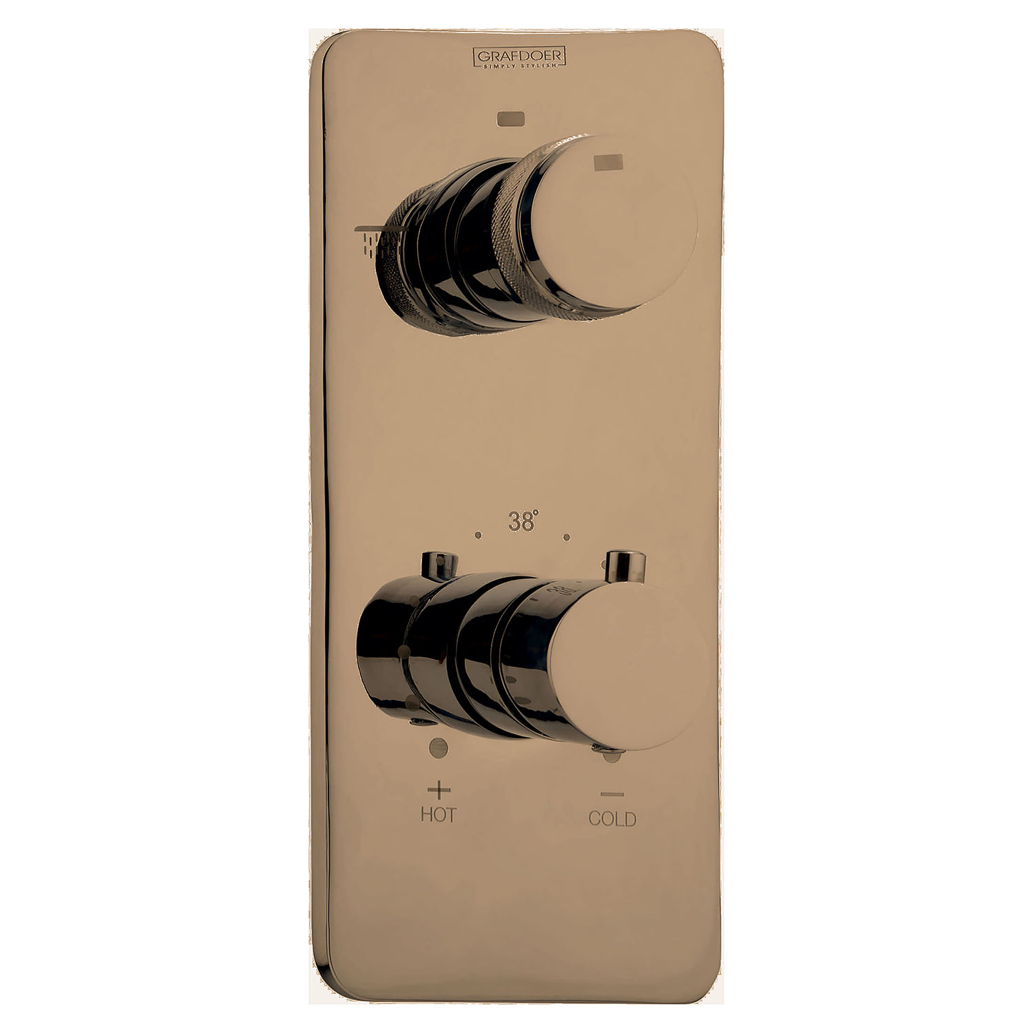 Thermostatic Mixer & Diverter DCB 122THK RG by Grafdoer for safe and precise shower control