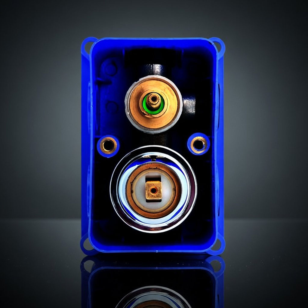 concealed body for high flow single lever mixer & diverter without exposed parts (2 INLET & 3 OUTLET)