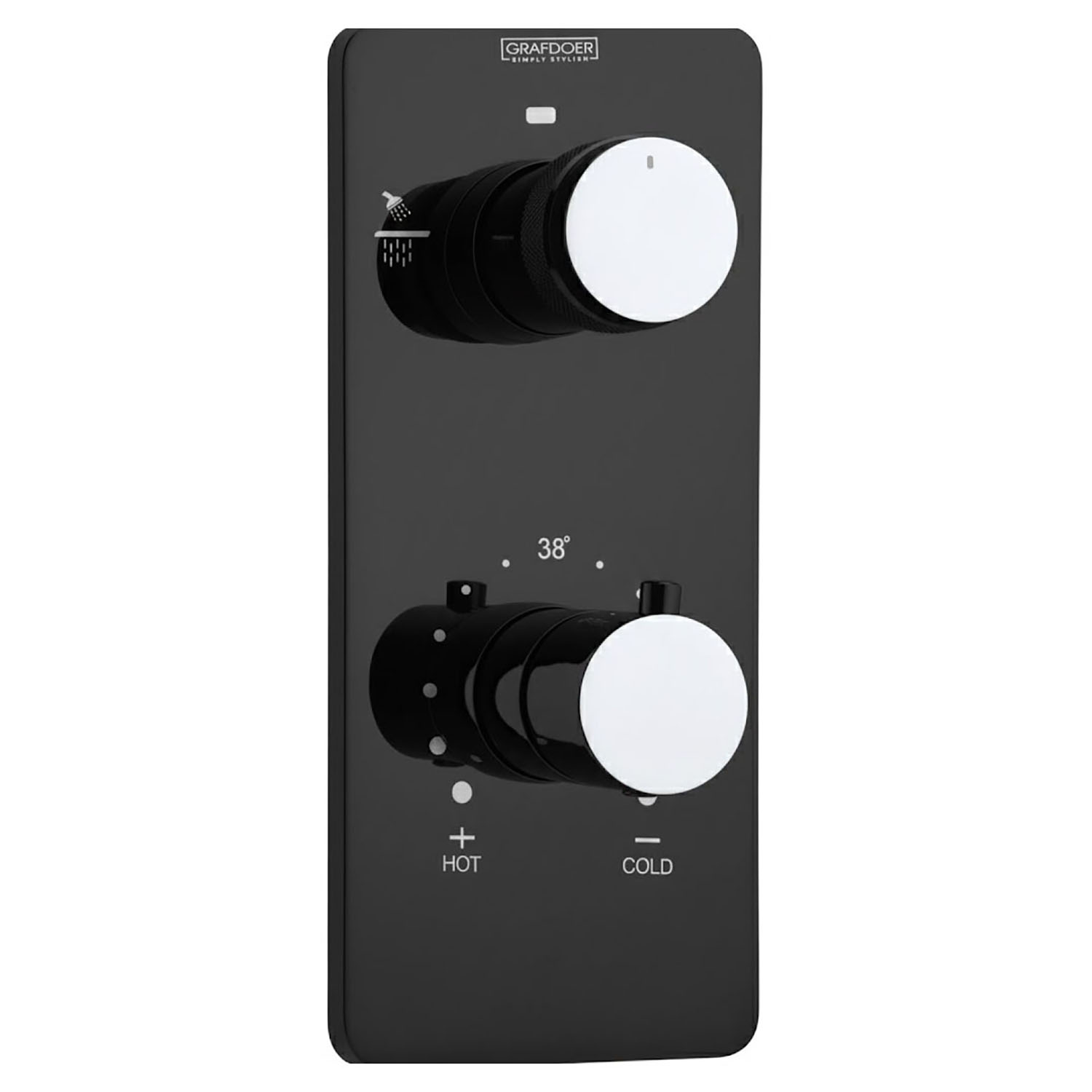 Thermostatic Mixer & Diverter DCB 123THK B by Grafdoer for precise, safe, and luxurious shower control