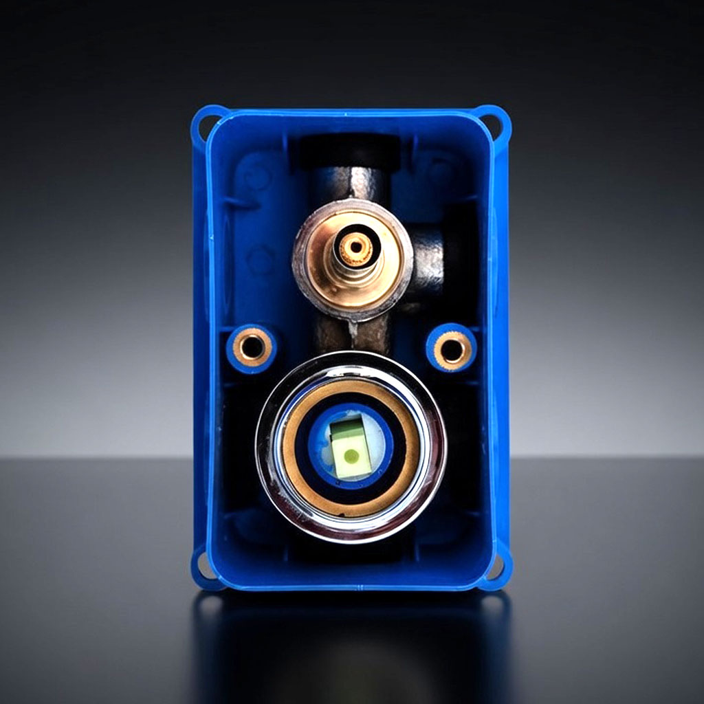concealed body for high flow single lever mixer & diverter without exposed parts (3 INLET & 2 OUTLET)
