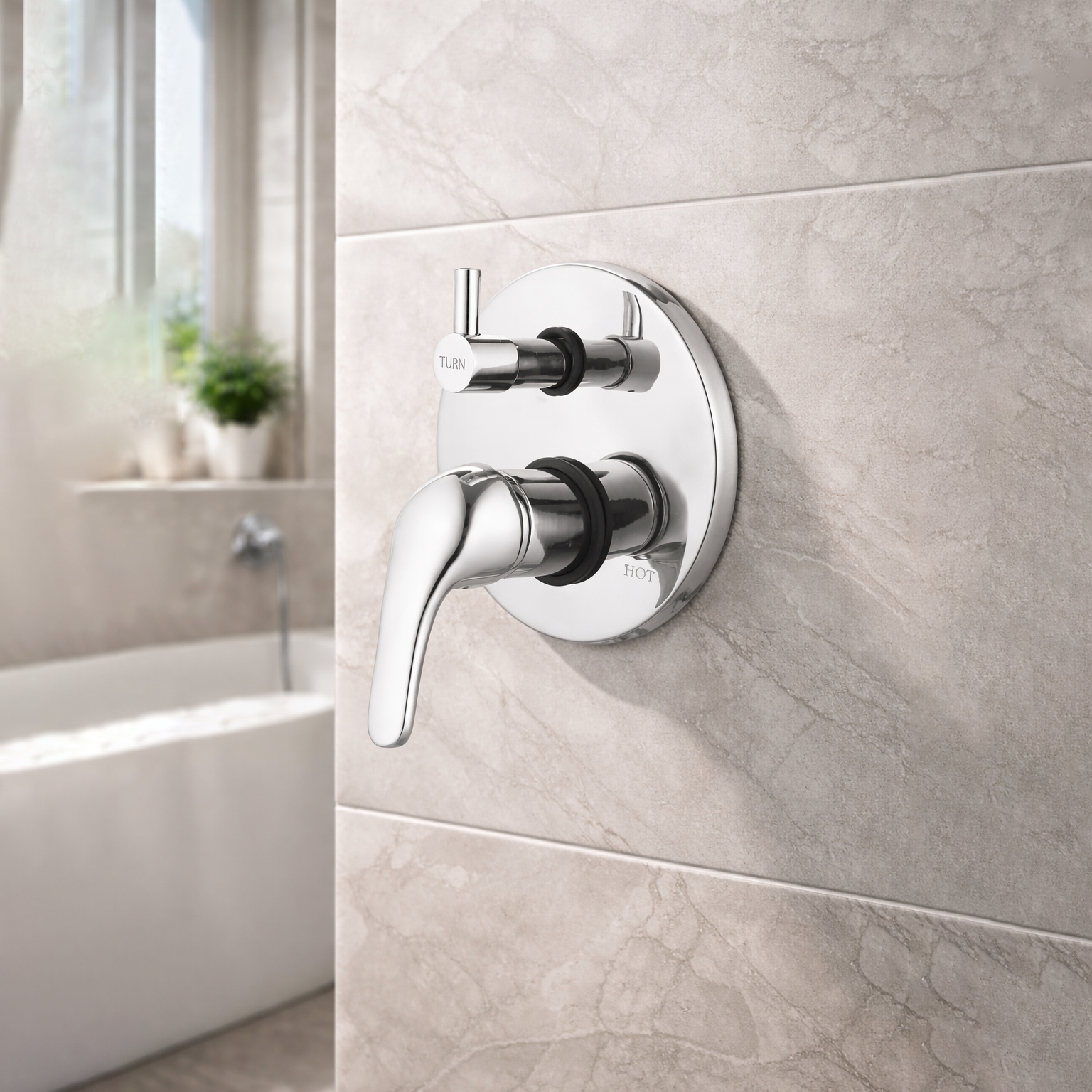 Single Lever Concealed Mixer & Diverter exposed