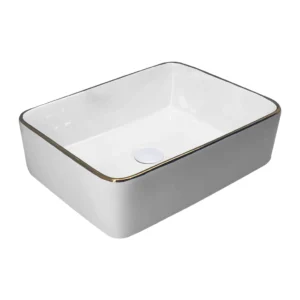 Grafdoer GA-1404 RGR Counter Top Wash Basin – sleek white basin with modern design on countertop