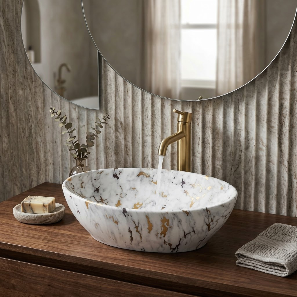 1454 M5 Matt Counter Top Wash Basin