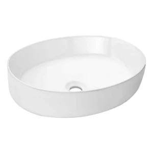 Grafdoer Italian Collection GA-1465 Counter Top Wash Basin – sleek white ceramic basin on modern bathroom countertop.