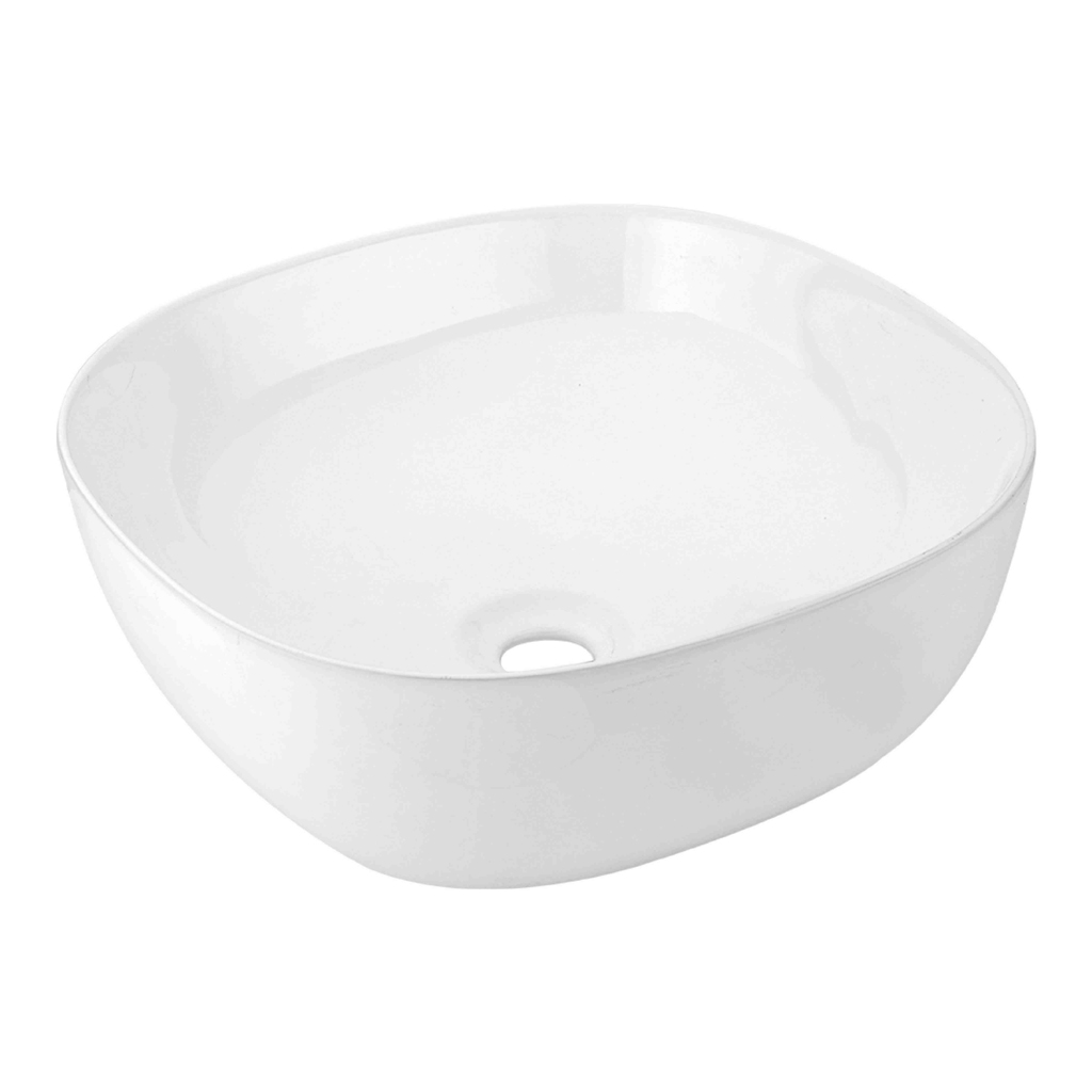 Italian Collection GA-1466 Counter Top Wash Basin – sleek white ceramic basin on bathroom countertop.
