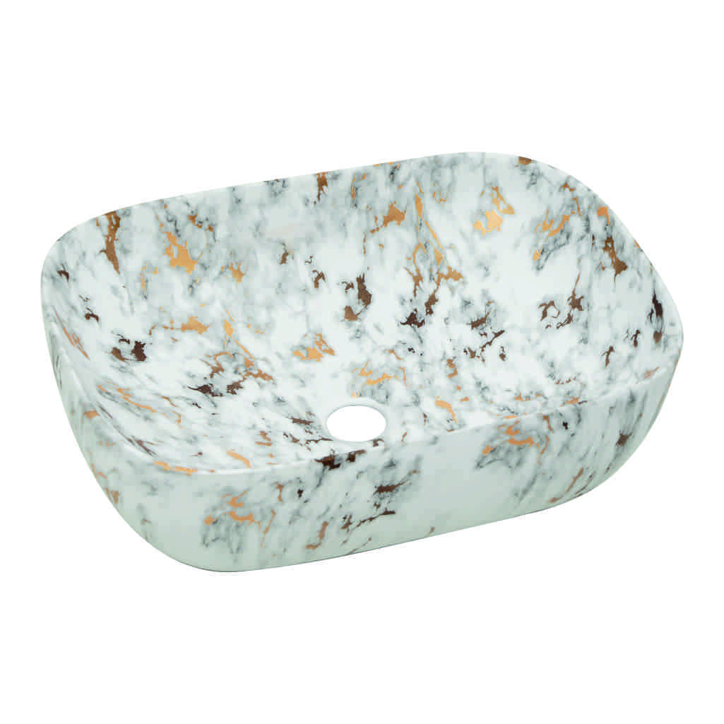 Grafdoer 1471 M5 Counter Top Marble Wash Basin with elegant polished finish and modern bathroom setup.