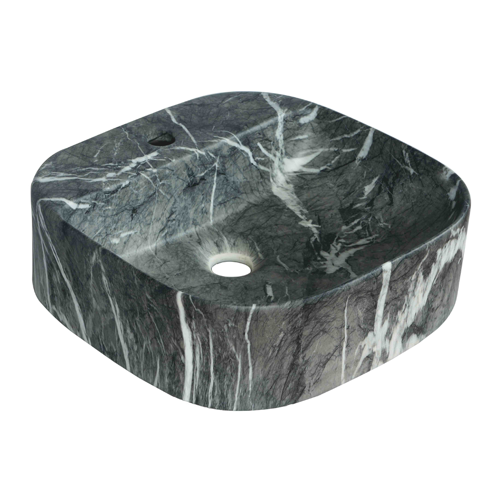 Grafdoer 1484 M1 Counter Top Wash Basin in white marble design – elegant Italian marble style for bathroom.