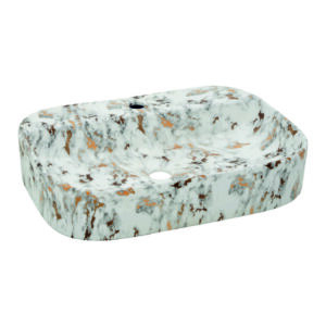 Grafdoer 1485 M5 Matt Counter Top Marble Basin in bathroom setting