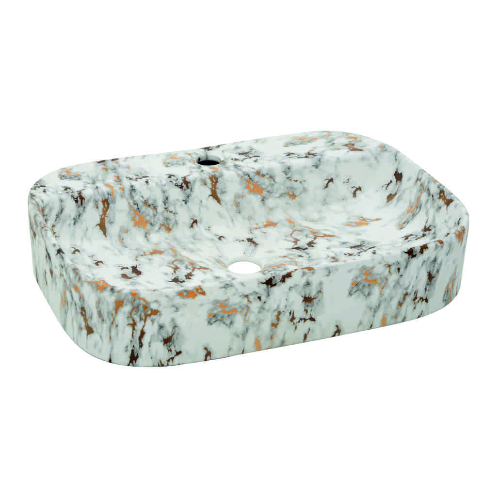 Grafdoer 1485 M5 Matt Counter Top Marble Basin in bathroom setting