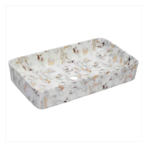 Grafdoer 1514 M5 Matt Counter Top Wash Basin in marble, stylish bathroom sink