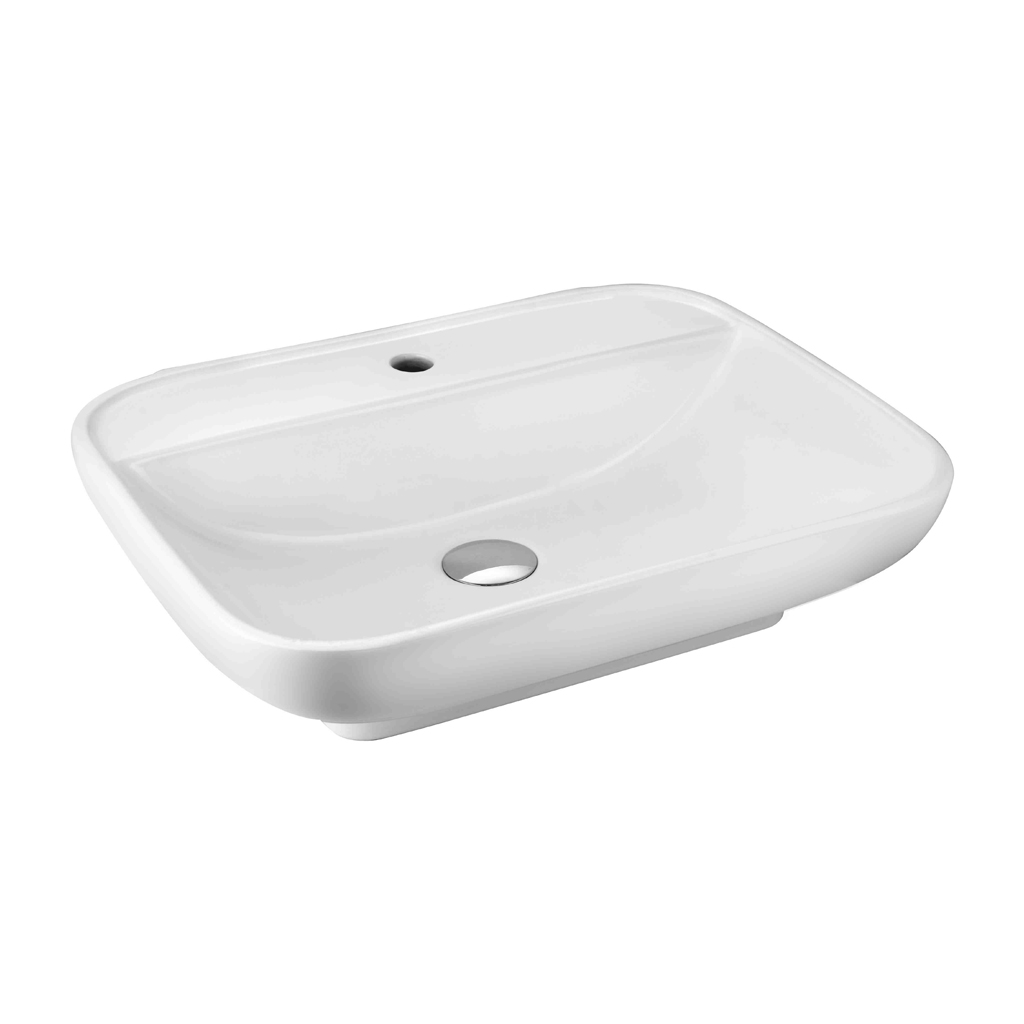 Grafdoer Italian Collection GA-1605 Counter Top Wash Basin – sleek white ceramic wash basin on modern countertop.