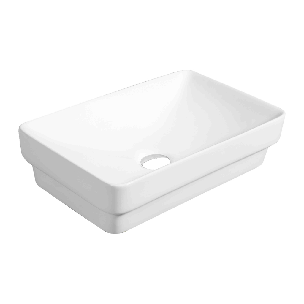 GA-1607 Counter Top Wash Basin with sleek Italian design, placed on bathroom counter, showcasing modern style and durability.
