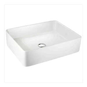 GA-1616 Counter Top Wash Basin with sleek white ceramic finish, ideal for modern bathroom decor