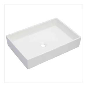 Italian Collection GA-1618 Counter Top Wash Basin in sleek white design on bathroom countertop