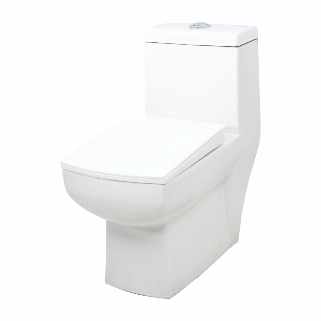 Grafdoer GS-1108 One Piece Water Closet – sleek white ceramic Indian water closet toilet design