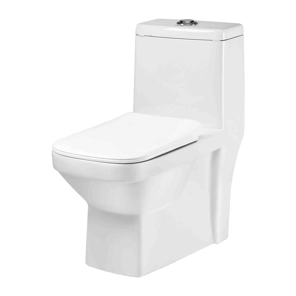 Grafdoer GS-1125 One Piece Indian Water Closet – White Sanitary Ware, Modern Design