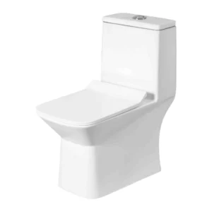 Grafdoer GS-1142 One Piece Water Closet – white ceramic Indian water closet with ergonomic design and powerful flush system.