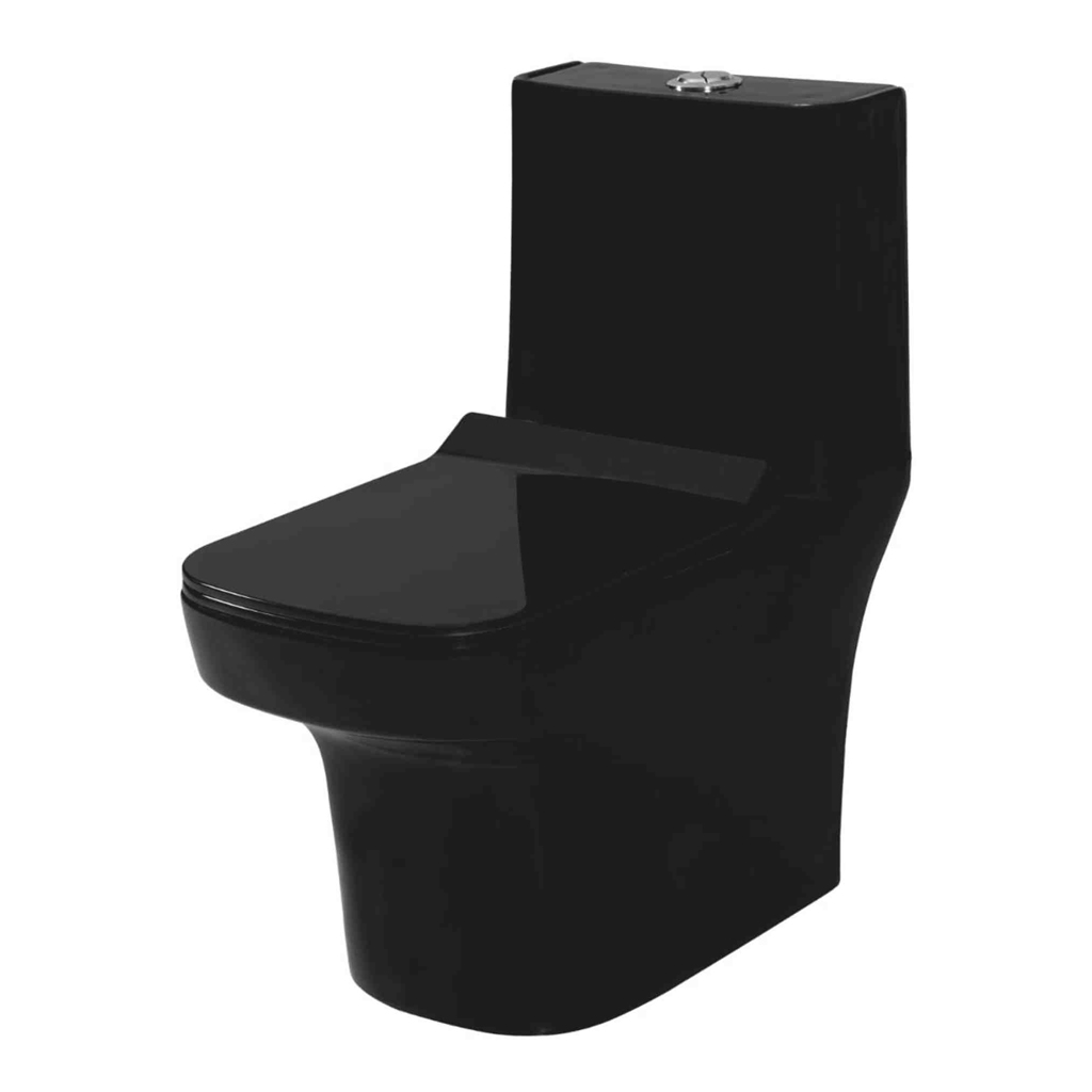 GS-1146 Black One Piece Water Closet installed in a modern bathroom