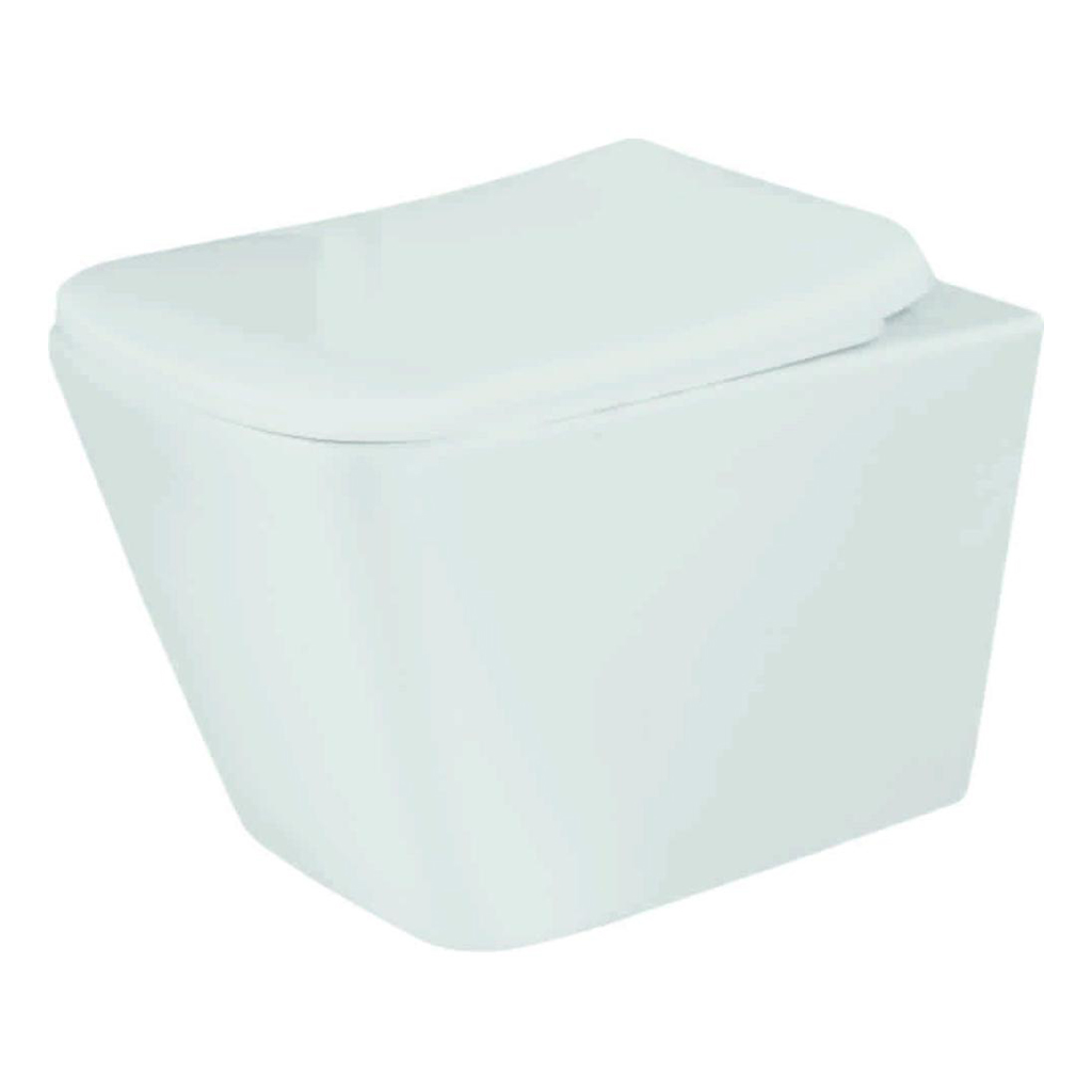 Grafdoer GS-1216 Rimless UF Wall Hung Closet – modern wall commode with sleek design and rimless hygiene technology