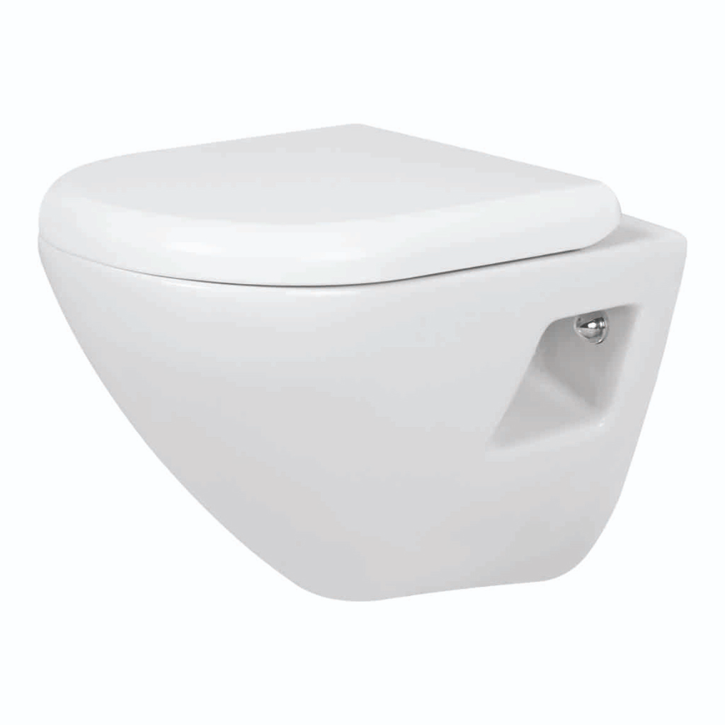 GS-1223 wall hung toilet with sleek white design, modern floating style, and hygienic easy-clean surface.