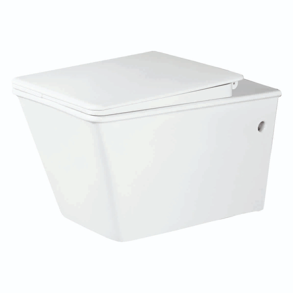 Grafdoer GS-1224 Wall Hung Closet – modern bathroom wall commode with sleek wall mounted toilet seat design