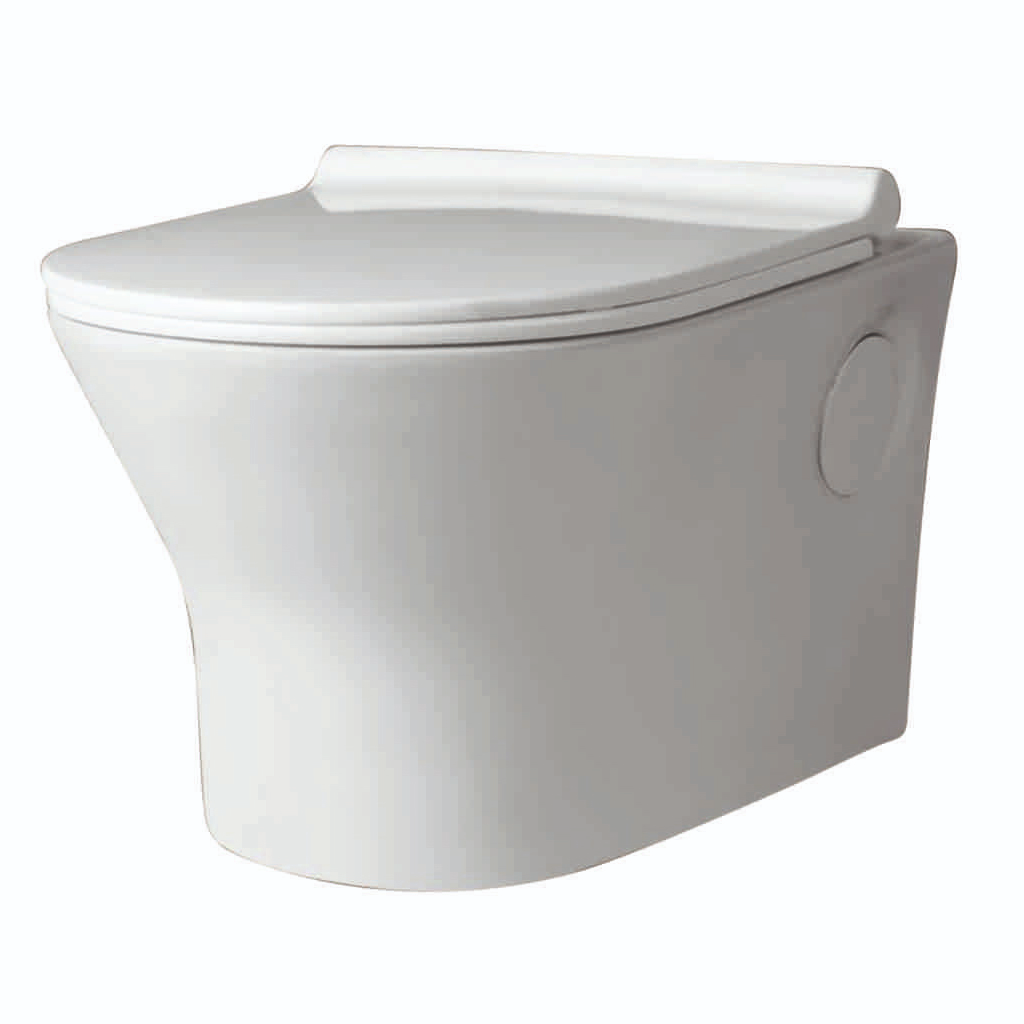 Grafdoer GS-1229 Tornedo Wall Hung Closet – modern wall mounted toilet seat in stylish bathroom setup