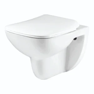Grafdoer Jetta GS-5221 small wall hung closet installed in a modern bathroom with clean design