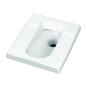 Aqua pan toilet with modern design and durable seat