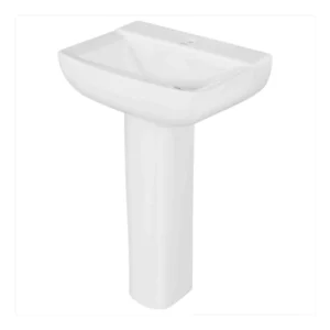 JETTA GS-5405 modern pedestal wash basin with pedestal – sleek white bathroom design