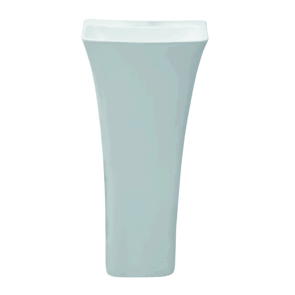 GS-5458 pedestal wash basin with premium one-piece design in white finish