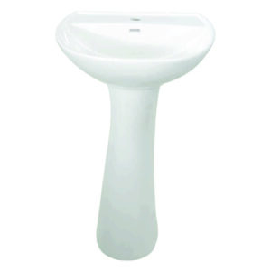 GS-5460 Wash Basin with Pedestal – Elegant pedestal basin design by Grafdoer, durable and stylish for modern bathrooms