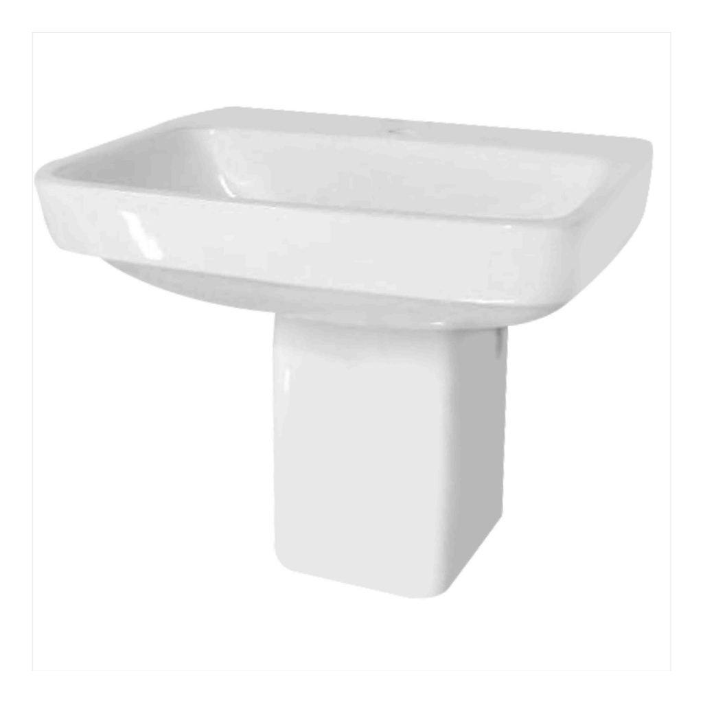 Half pedestal wash basin with modern design