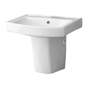 Elegant half pedestal wash basin with premium finish