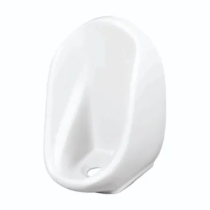 Compact Grafdoer urinal mini stall installed in a small restroom for space-saving and hygienic use.