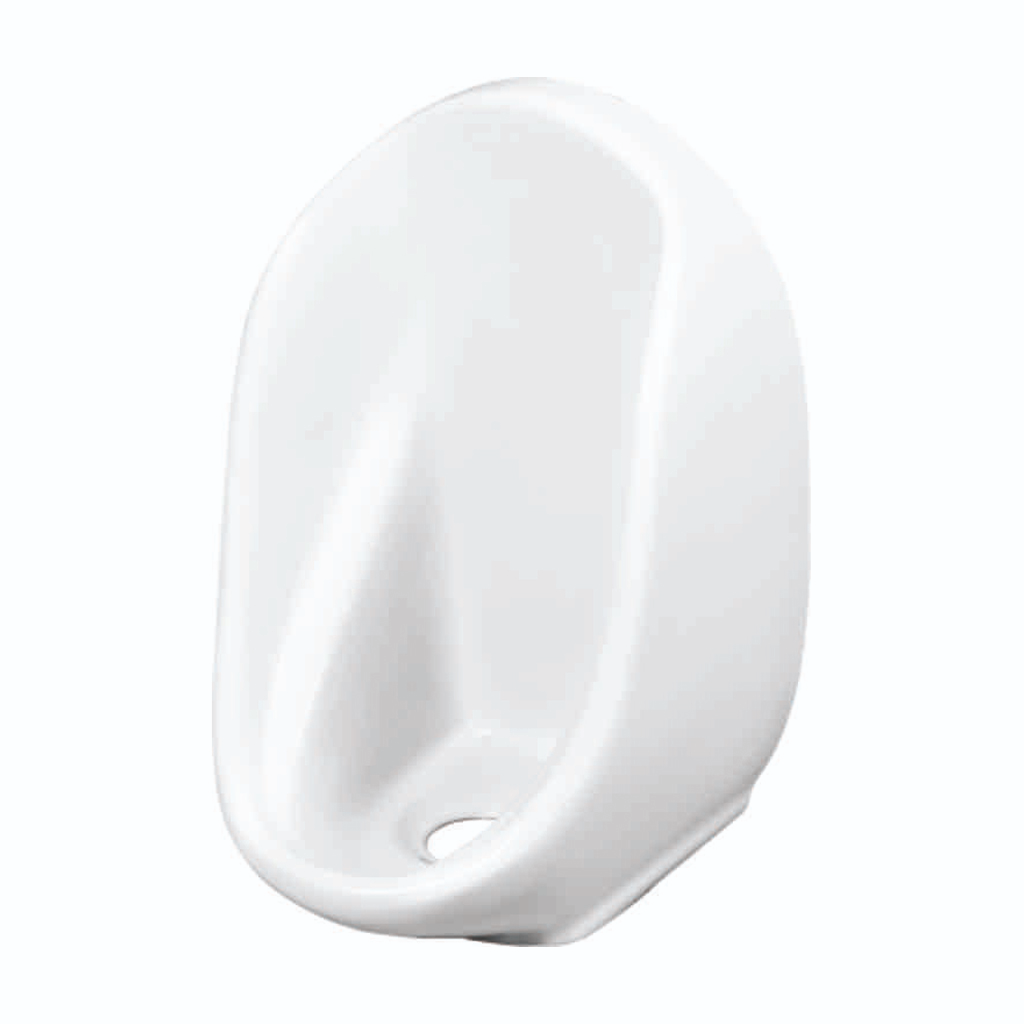 Compact Grafdoer urinal mini stall installed in a small restroom for space-saving and hygienic use.